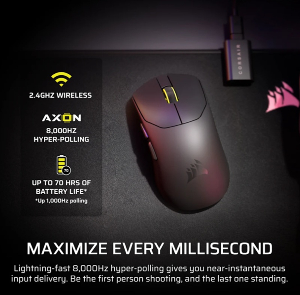 Corsair выпустила Sabre V2 Pro — обновленную мышь для киберспортсменов со сверхлегким корпусом и минимальным временем отклика