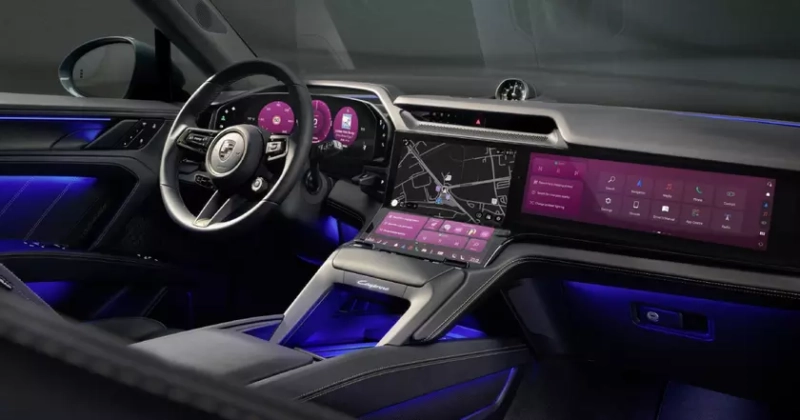 Раскрыта тайна салона нового электрического Porsche Cayenne
