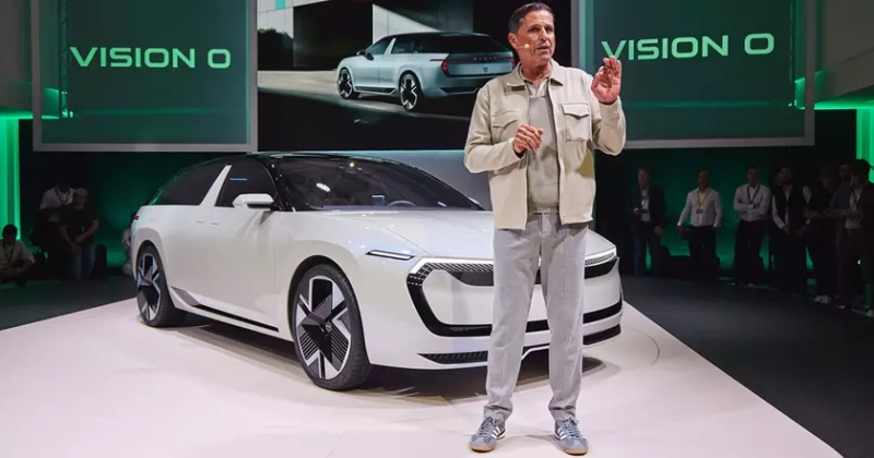 Škoda Vision O в центре внимания: новшества от Клауса Цельмера