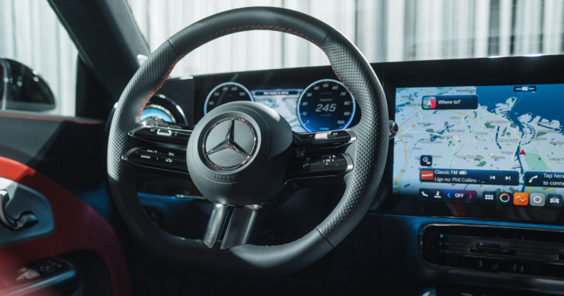 Руль нового Mercedes-Benz CLA 250+ Shooting Brake with EQ Technology