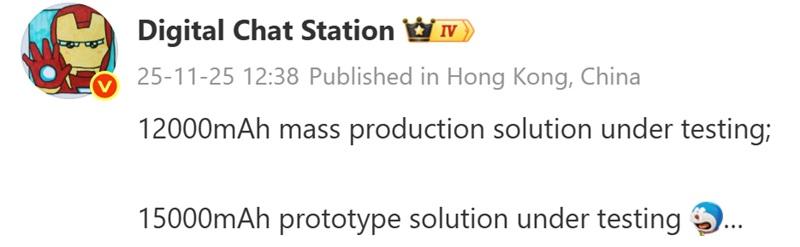 Автономность выходит на новый уровень: в ближайшие три года китайские смартфоны получат аккумуляторы на 15000 мАч