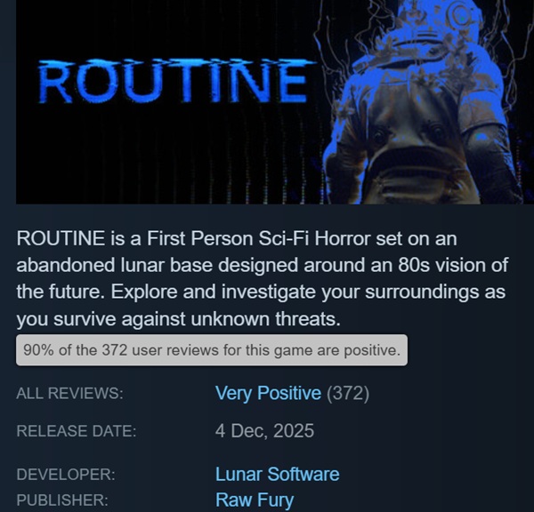 На PC и Xbox состоялся релиз ROUTINE