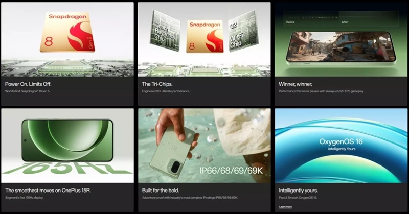 Детали OnePlus 15R