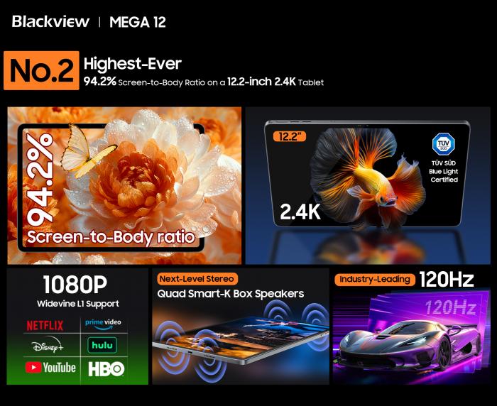 Blackview MEGA 12 – защищенный планшет