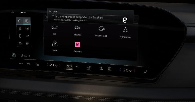 Audi интегрирует приложения EasyPark и ryd для парковки, зарядки и заправки