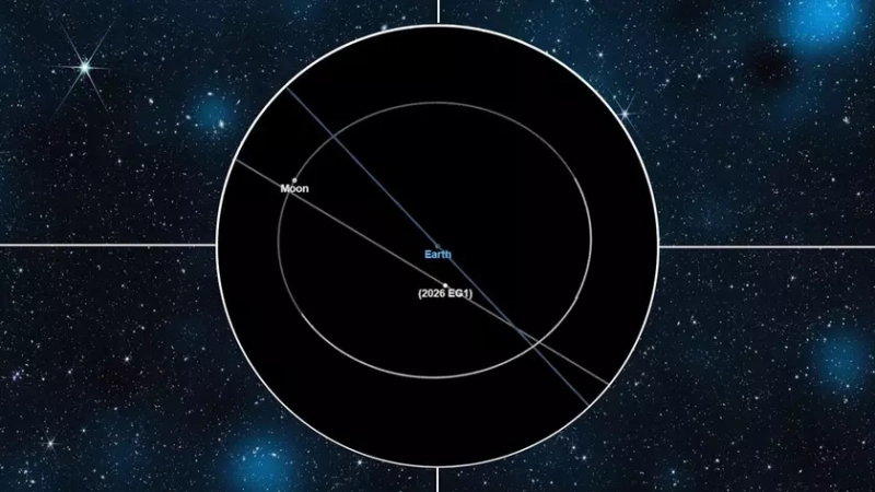 Космический астероид на фоне звезд