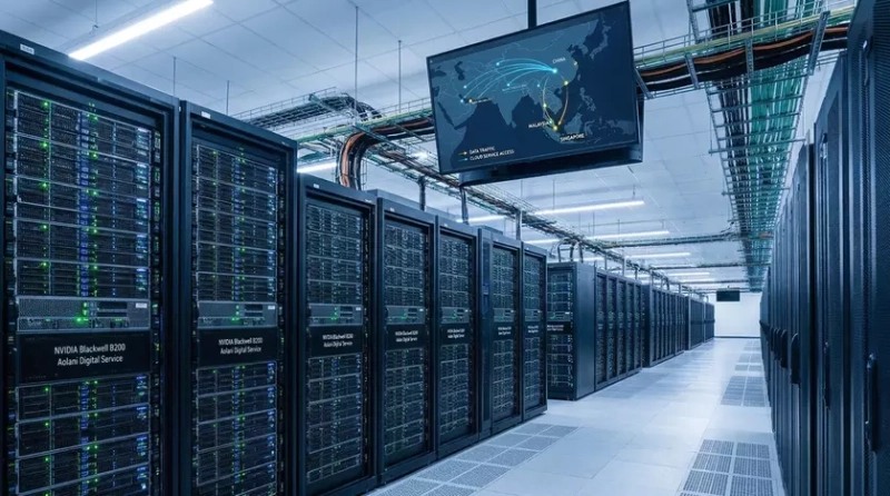 Кластер серверов с ускорителями Nvidia Blackwell