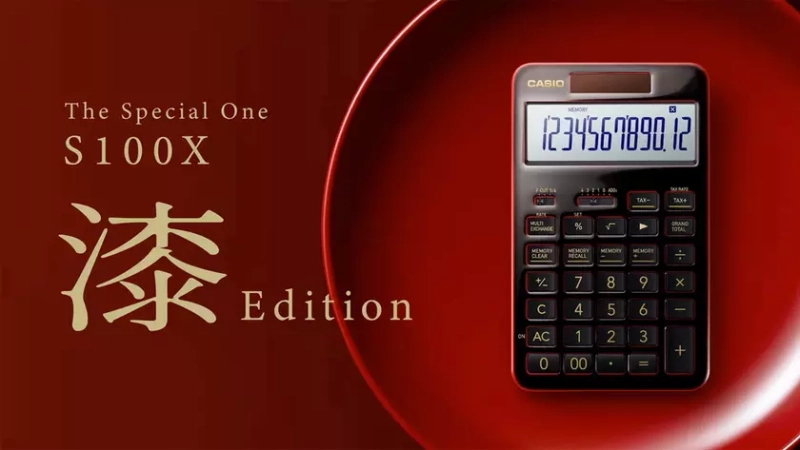 Премиальный калькулятор Casio S100X-JC1-U черного цвета