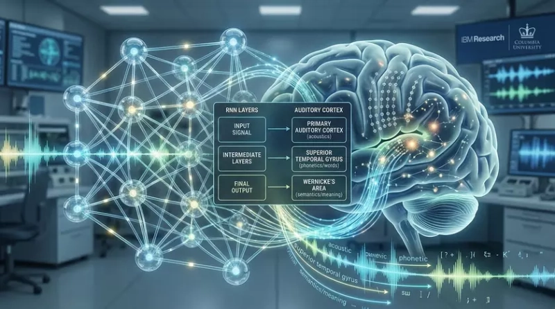 Визуализация обработки звука нейронной сетью и мозгом