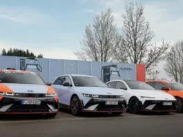 Hyundai запустила сверхбыструю зарядку для электромобилей на легендарном гоночном треке