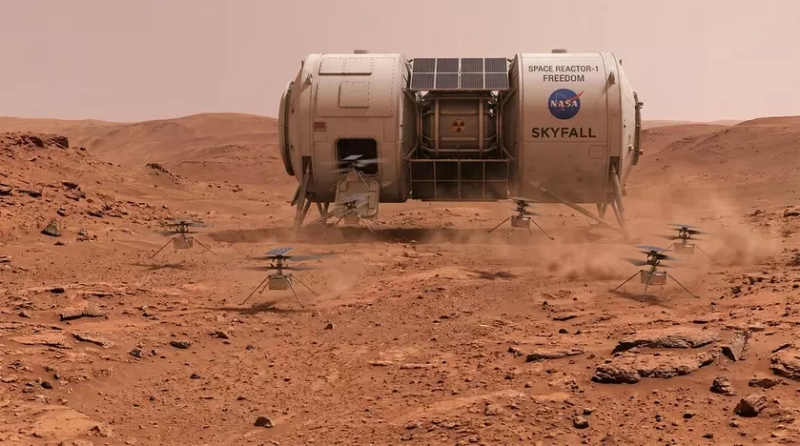 Концепт ядерного корабля NASA Skyfall