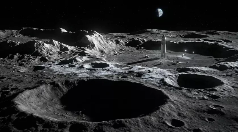 Карта девяти потенциальных мест посадки на Луне