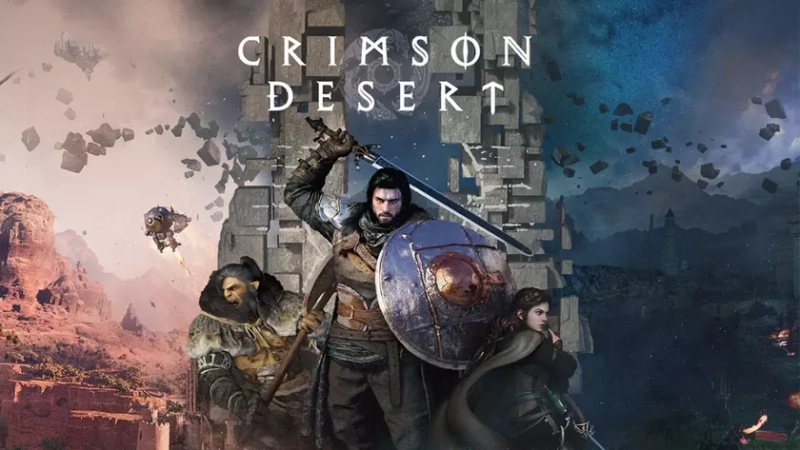 Главный герой Crimson Desert на фоне пейзажа