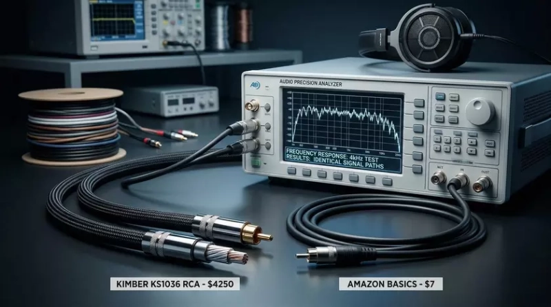 Сравнение дорогого и дешевого аудиокабелей на измерительном оборудовании