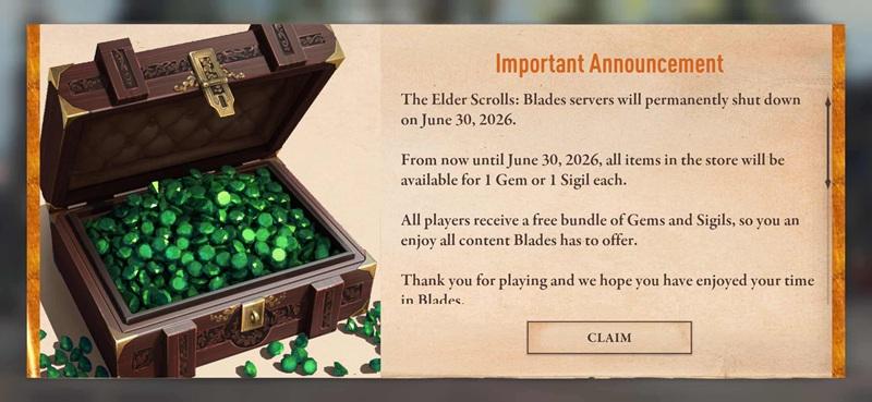 The Elder Scrolls Blades уходит в историю