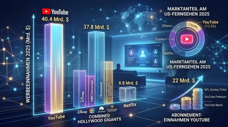Логотип YouTube на экране телевизора в гостиной