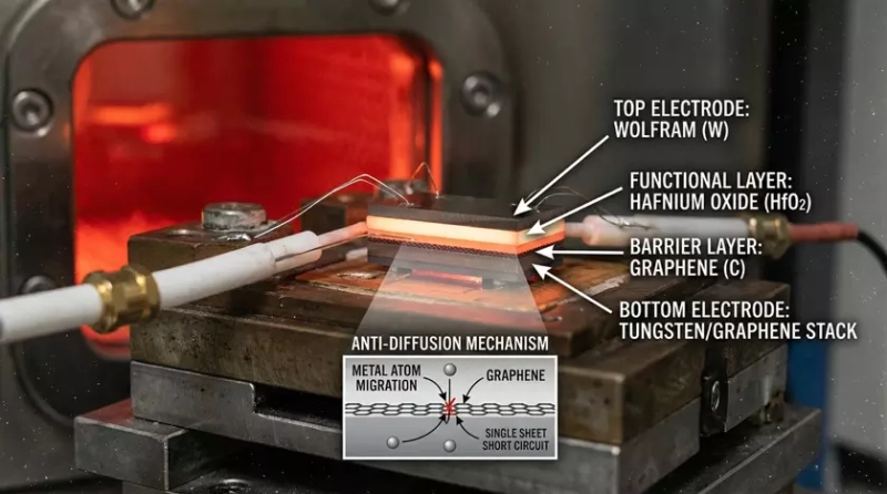Схема структуры жаростойкого мемристора