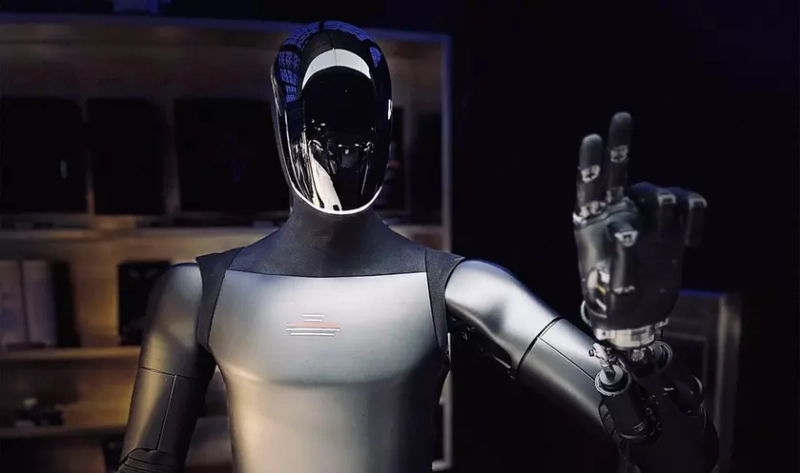 Схематическое изображение внутренней конструкции роботизированной руки Tesla Optimus V3