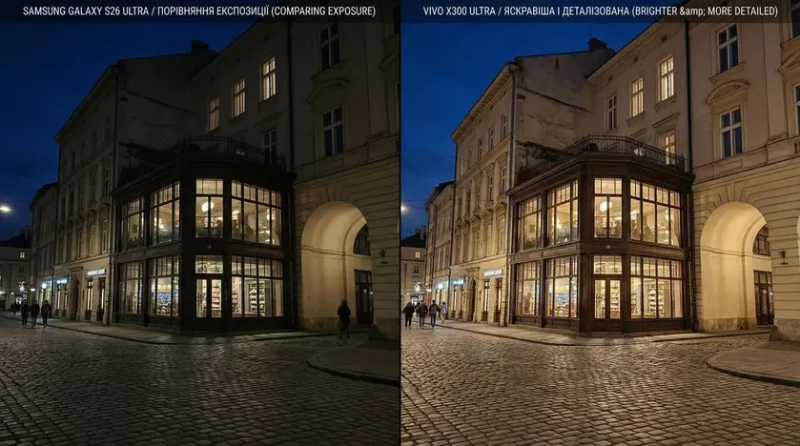 Сравнение фото Samsung Galaxy S26 Ultra и Vivo X300 Ultra