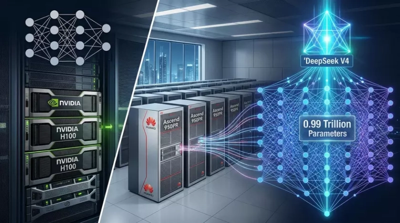 Визуализация вычислительной мощности DeepSeek V4