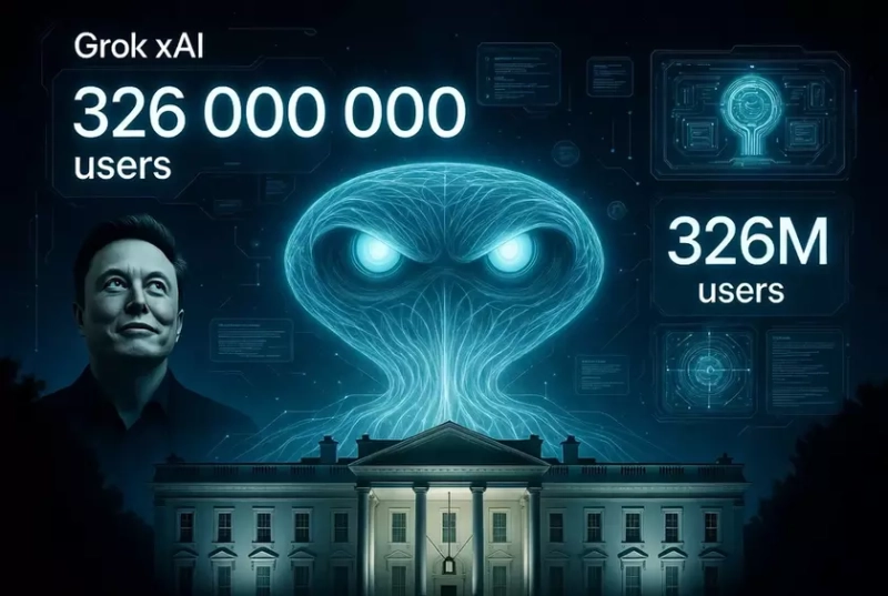 Интерфейс чат-бота Grok на экране