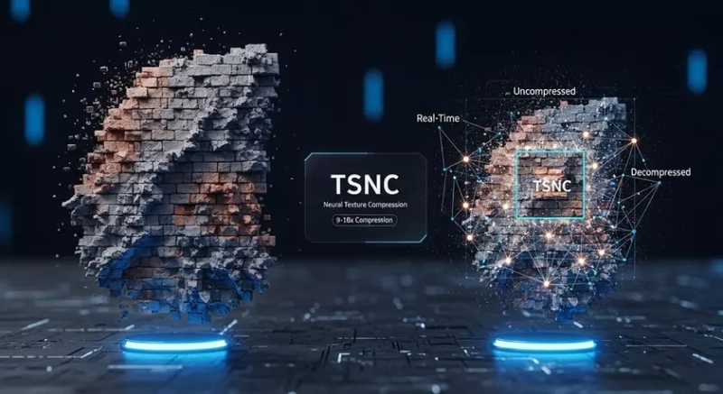 Сравнение сжатия текстур с помощью технологии Intel TSNC