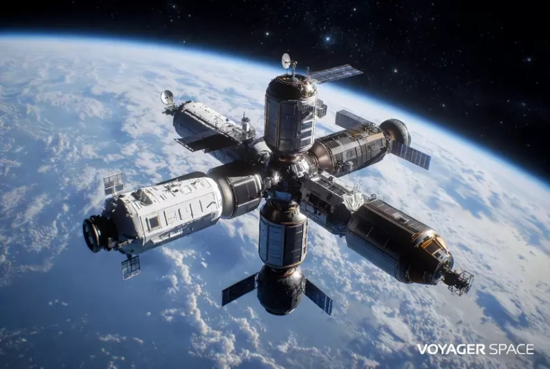 Рендер космической станции компании Voyager