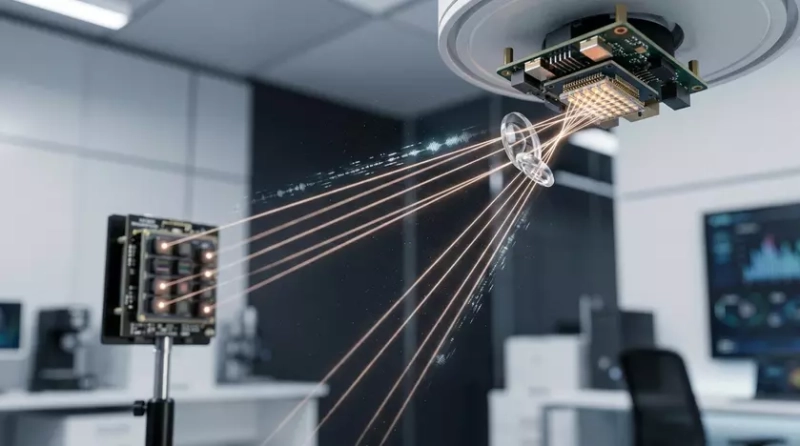 Матрица инфракрасных лазеров и оптическая система