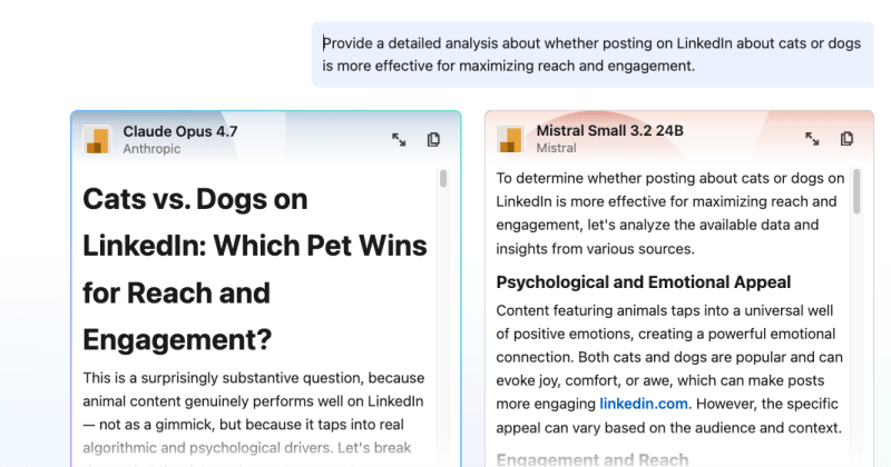 LinkedIn запускает Crosscheck: пользователи с подпиской Premium могут сравнивать ответы различных моделей ИИ