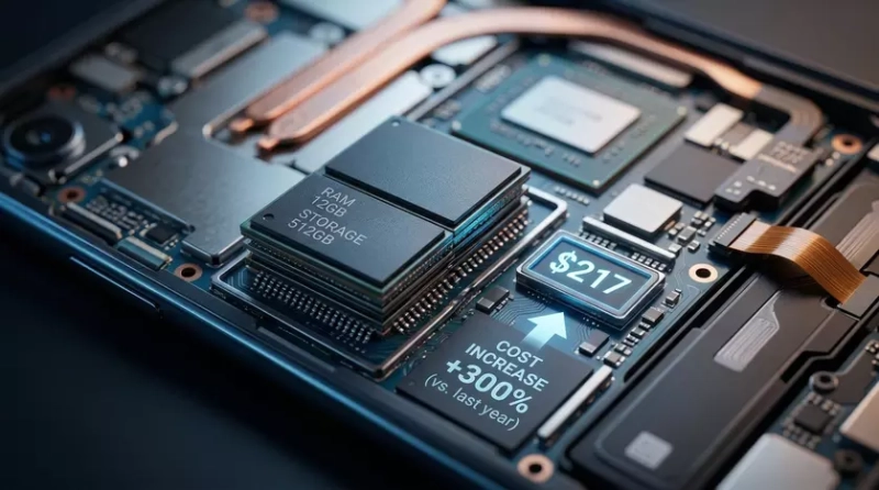 Смартфон Xiaomi на фоне логотипа компании