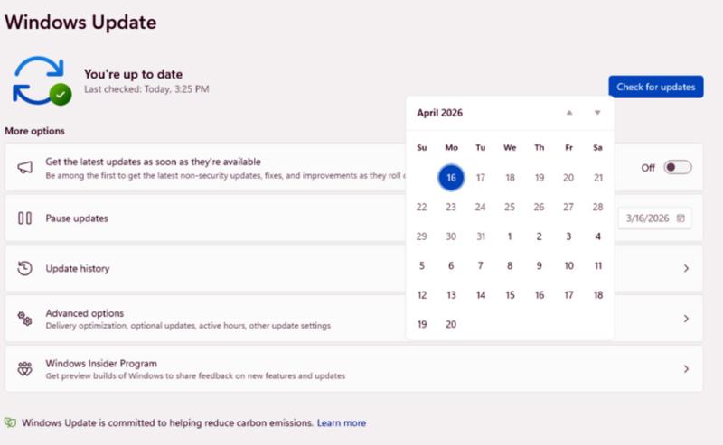 Обновленный раздел настроек системы