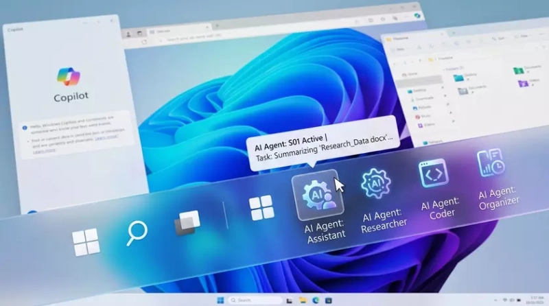 Интерфейс ИИ-агентов в Windows 11