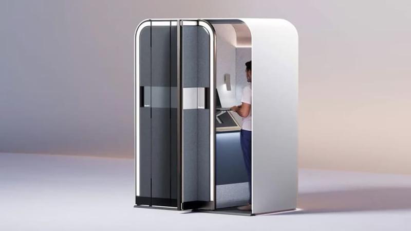 Офис в облаках: Boeing показала «телефонные будки» для работы в самолетах