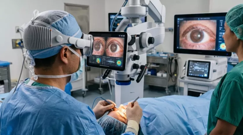 Хирург проводит операцию в Apple Vision Pro