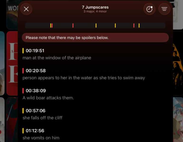 Интерфейс предупреждений о скримерах