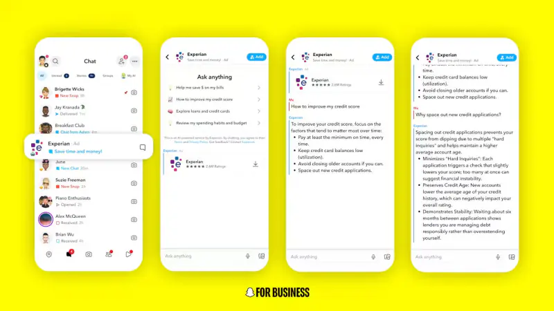 В Snapchat появился новый рекламный формат в виде чат-ботов: что изменилось