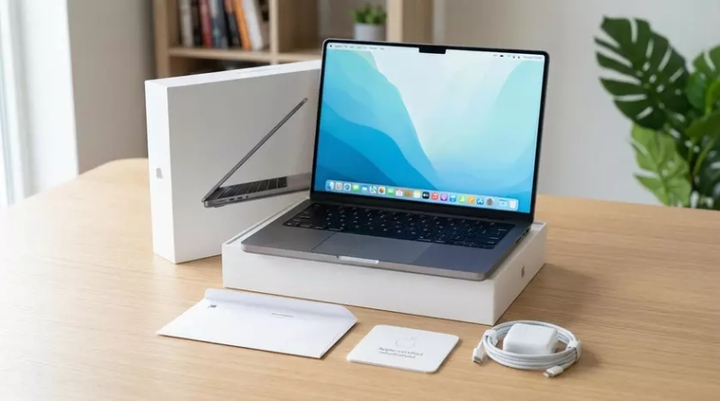 Восстановленный MacBook Pro M5 серебристого цвета