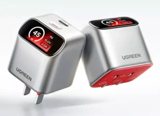 Умный зарядник: Ugreen представил компактный GaN-адаптер с дисплеем и Apple-опознаванием
