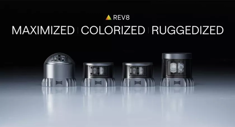 Новый цветной лидар Ouster Rev8