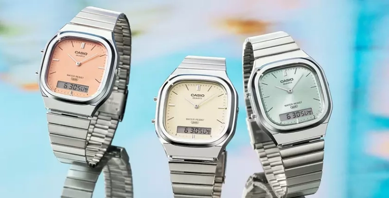 Casio представила обновленную легенду: гибридные часы AQ-240E в стиле минималистичного винтажа