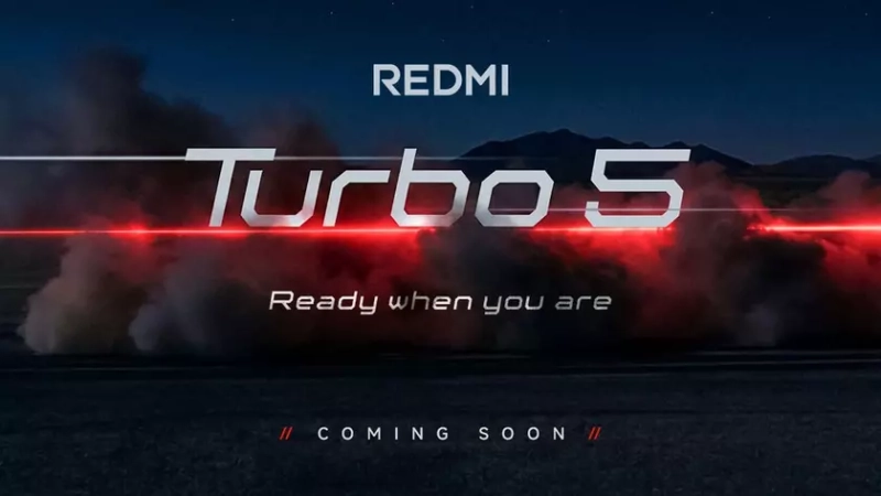 Тизер Redmi Turbo 5 на Amazon India