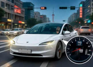 Алгоритм вместо тормоза: Tesla Model 3 в Китае набрала 110 км/ч при попытке остановиться