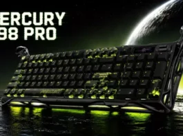 GravaStar Mercury K98 Pro: механическая клавиатура с киберпанк-эстетикой, дисплеем и батареей на неделю
