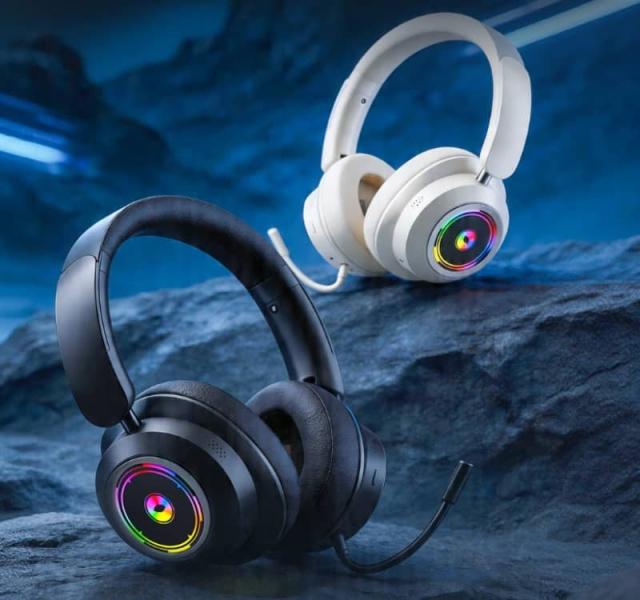 Lenovo представила Aurora GH15 — дешевую геймерскую гарнитуру с большой батареей, съемным микрофонов и RGB-подсветкой