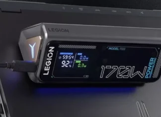 Энергетический монстр для геймеров: Lenovo представила революционный пауэрбанк Legion PB9 с дисплеем и мощностью 170 Вт