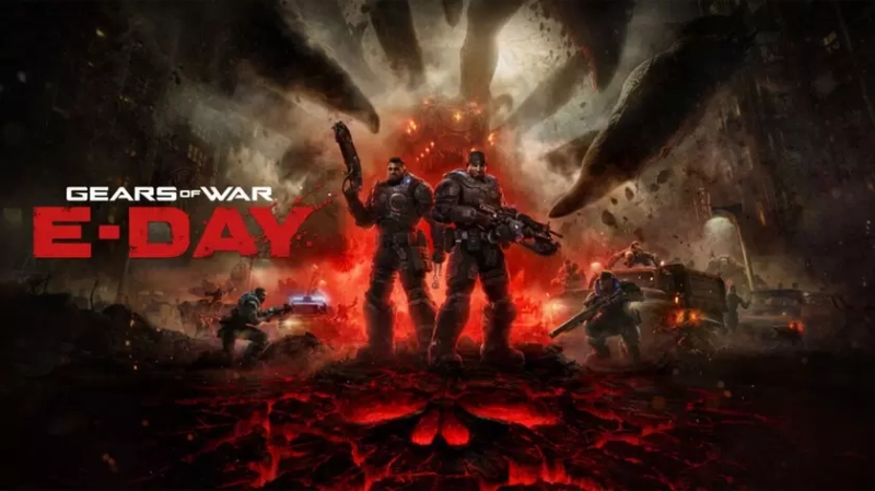 Эпический арт Gears of War: Как день E-Day оживает на холсте