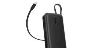 Belkin анонсировала повербанк с встроенным кабелем: 45 Вт мощности и цифровой дисплей вместо светодиодов