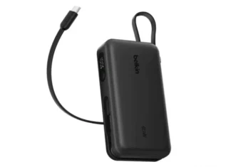 Belkin анонсировала повербанк с встроенным кабелем: 45 Вт мощности и цифровой дисплей вместо светодиодов