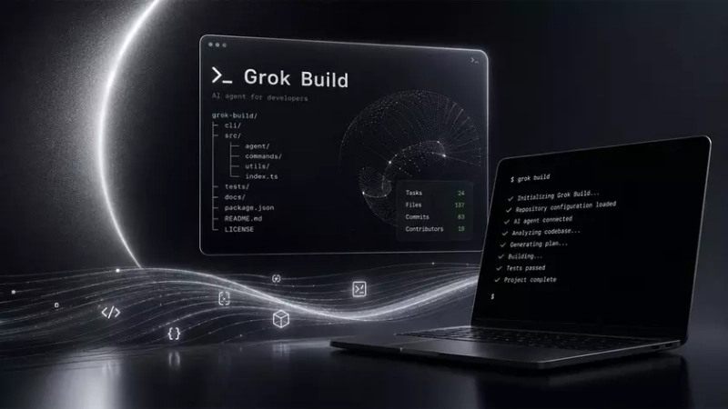 Интерфейс Grok Build в терминале