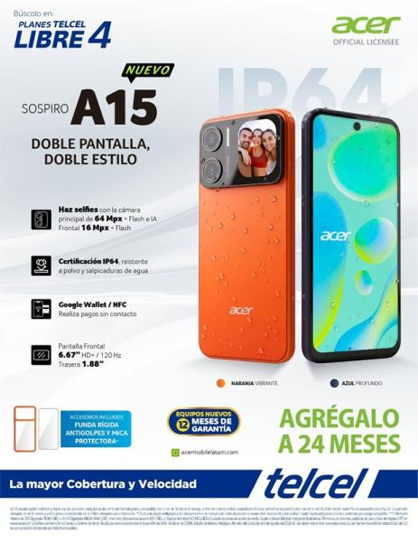 Латиноамериканский эксклюзив от Acer: представлен необычный смартфон Sospiro A15 со вторым дисплеем, как у Xiaomi 17 Pro